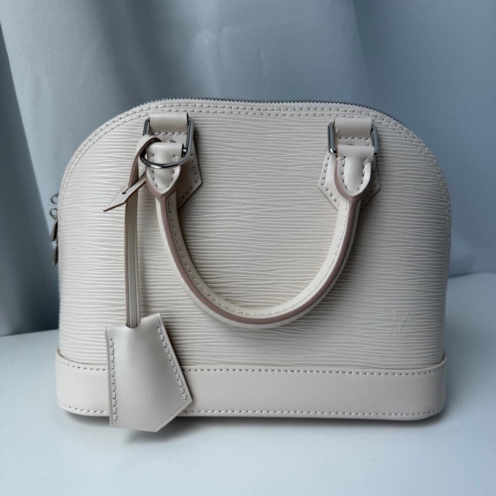 Louis Vuitton Alma BB Epi Quartz White Leather Crossbody Bag M58706 Quiet Luxury - Picture 3 of 16